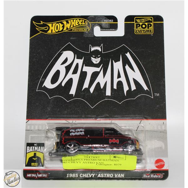 HOTWHEELS PREMIUM BATMAN 1985 CHEVY ASTRO VAN