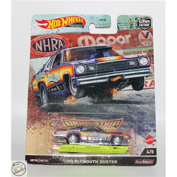 PREMIUM HOTWHEELS 73 PLYMOUTH DUSTER 4 /5
