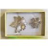 Image 1 : 2 SILVER TONE LADIES VINTAGE STYLE BROOCHES