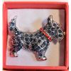 Image 1 : SCOTTISH TERRIER BROOCH WITH DARK BLUE &