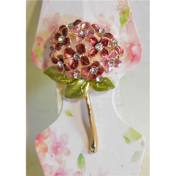 LADIES FLOWER BOUQUET BROOCH 2”X1.2”