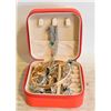 Image 1 : TRAVELING JEWELRY BOX FULL OF JEWELRY