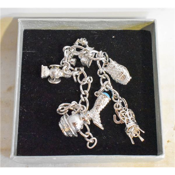 SILVER TONED 6 PENDANT CHARM