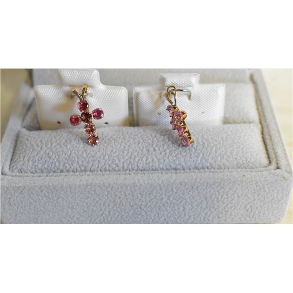 TWO 10KT GOLD CROSS MATCHING PAIR IN BOXES