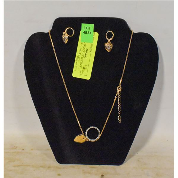 JEWELRY DISPLAY WITH 2PCS EARRINGS + 1 NECKLACE
