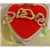 SET OF HEART SHAPED RING AND EARRING