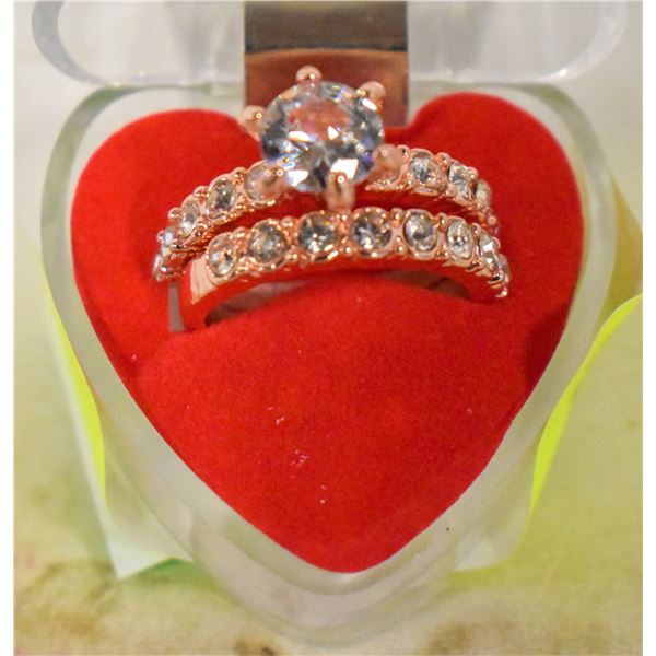 2PCS/SET RING SET SZ 7