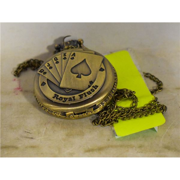 NEW CASINO ACES POKER POCKET WATCH