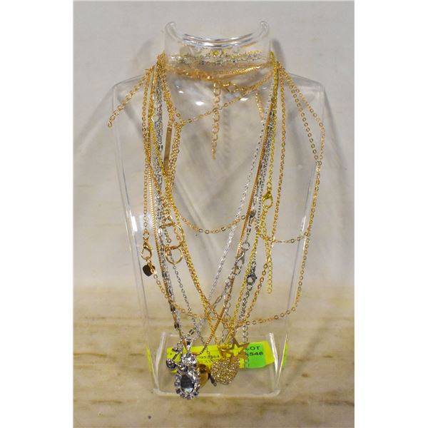 JEWELRY DISPLAY NECKLACE STAND WITH 8 NECKLACES