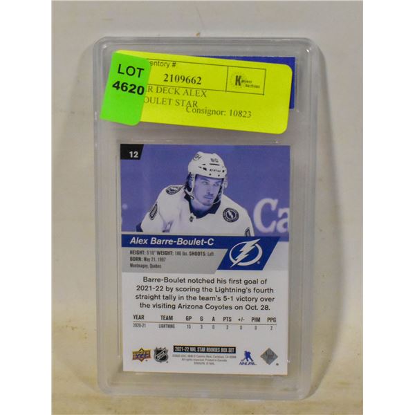2021 UPPER DECK ALEX BARRE-BOULET STAR