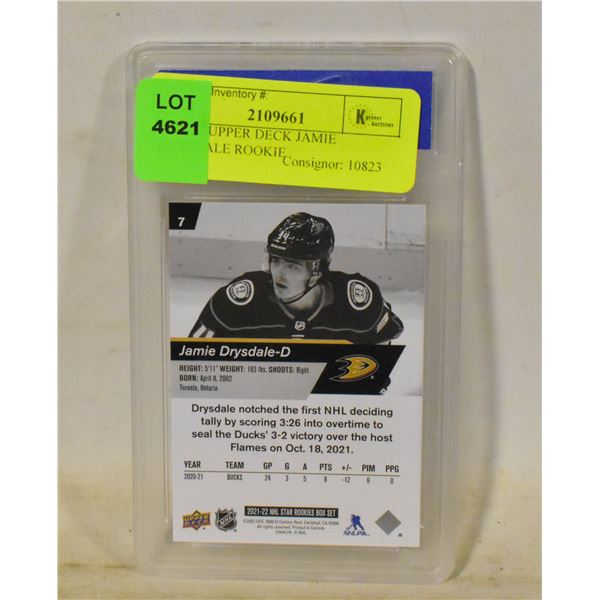 2021-22 UPPER DECK JAMIE DRYSDALE ROOKIE