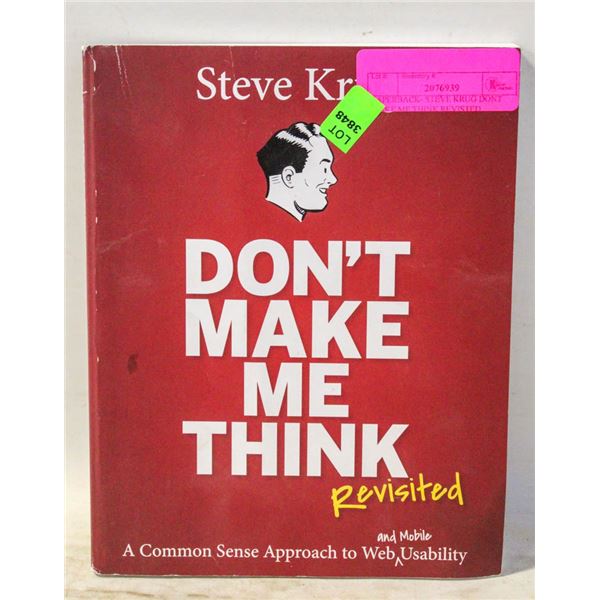 PAPERBACK- STEVE KRUG DONT MAKE ME THINK REVISTED