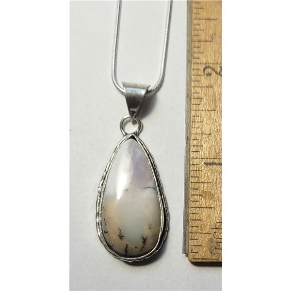 21)  NATURAL PEAR SHAPED DENDRITE OPAL