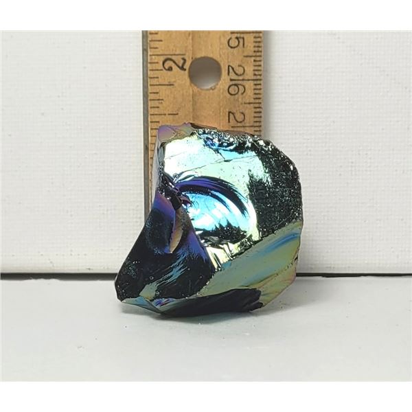 2)  NATURAL 47.9 GRAM AURA OBSIDIAN