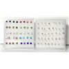 Image 1 : 25)  LOT OF 40 HYPOALLERGENIC CRYSTAL STUD