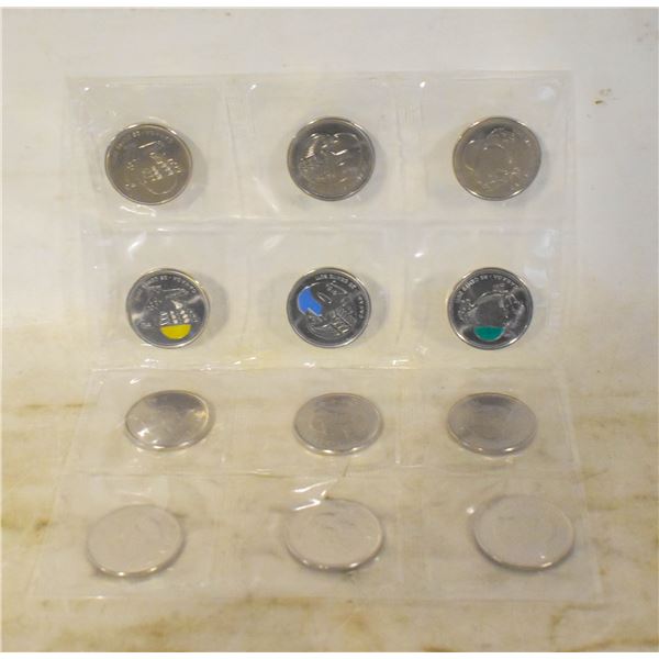 RCM 2011 COLOURED/NON COLOURED NATURE 6 COIN SETS