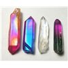 4)  LOT OF 4 CHAKRA QUARTZ HEALING WANDS