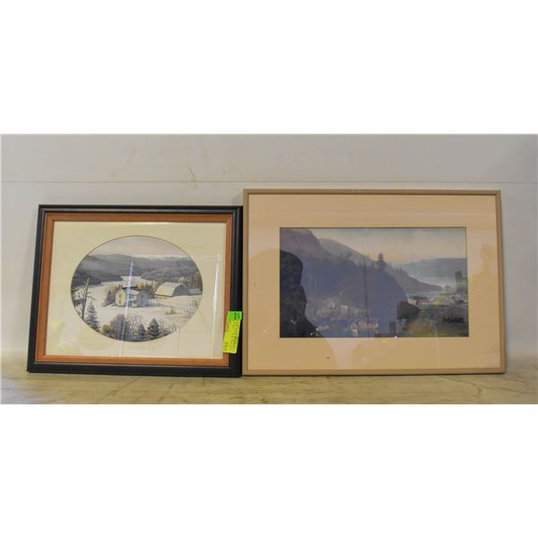FRAMED WALL HANGINGS ART WORK 2 SIZES