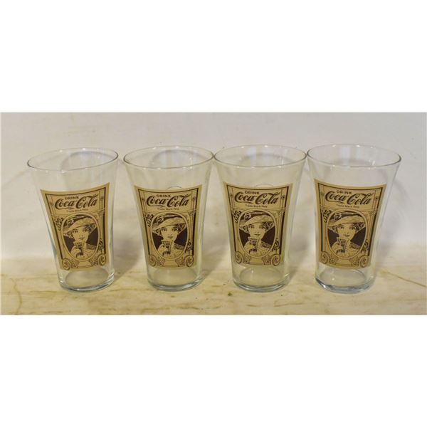 VINTAGE COCA COLA GLASSES ALL TOGETHER-ESTATE