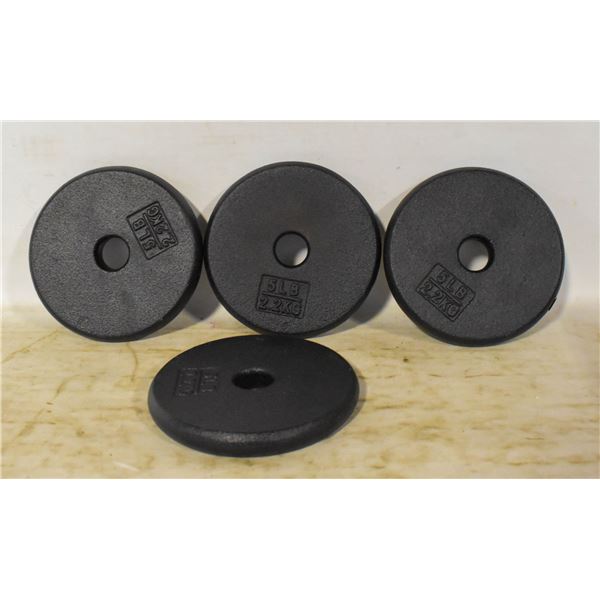 FOUR X FIVE POUND WEIGHT PLATES