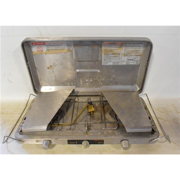 CAMPING PROPANE POWERED STOVE STAINLESS STEEL