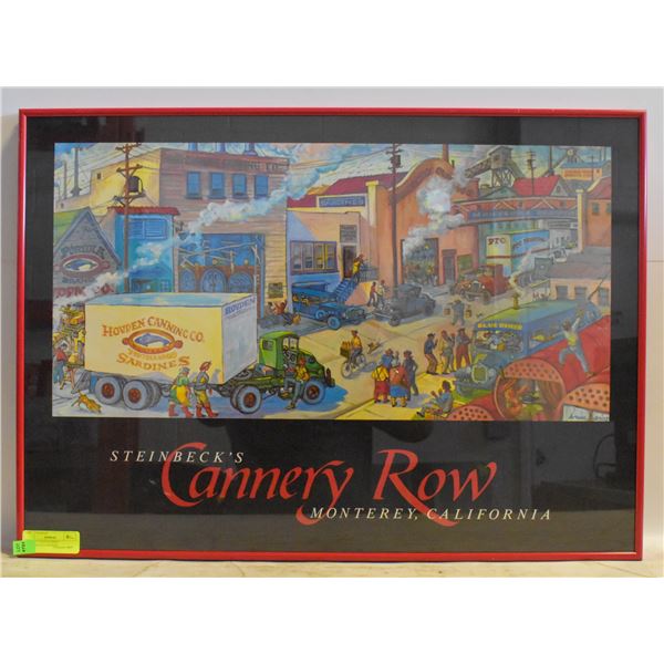 FRAMED COLOUR PRINT STEINBECK’S CANNERY
