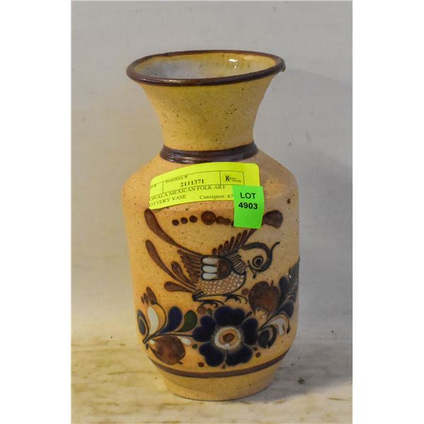 TONALA MEXICAN FOLK ART POTTERY VASE