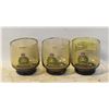 Image 1 : LOT OF 3 MID-CENTURY RCMP SMOKED GLASS ROCKS