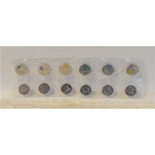 RCM 2011 COLOURED/NON COLOURED NATURE 6 COIN SETS