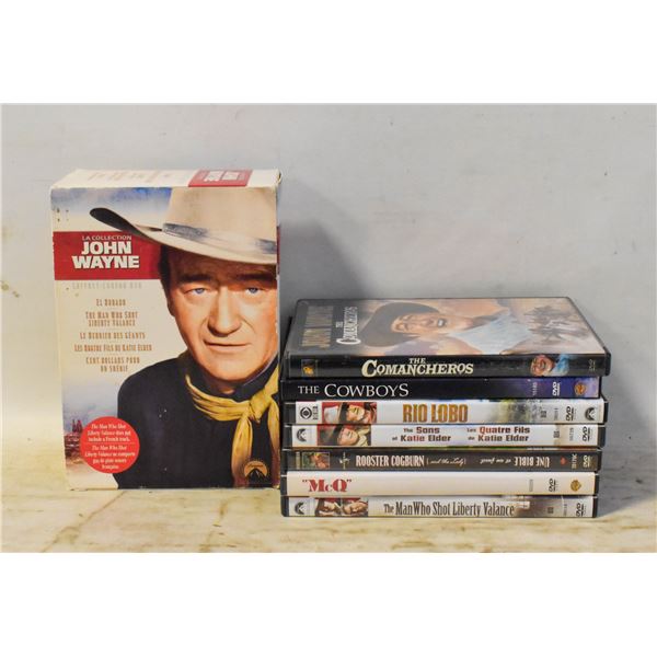 JOHN WAYNE D.V.D'S INCLUDES BOX SET ALL TOGETHER