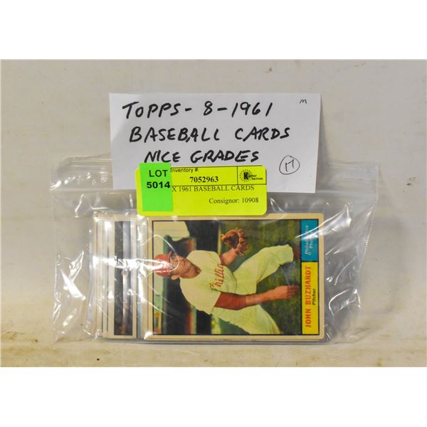 TOPPS 8X 1961 BASEBALL CARDS