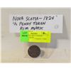 Image 1 : NOVA SCOTIA 1824 1/2 PENNY TOKEN RIM MARK