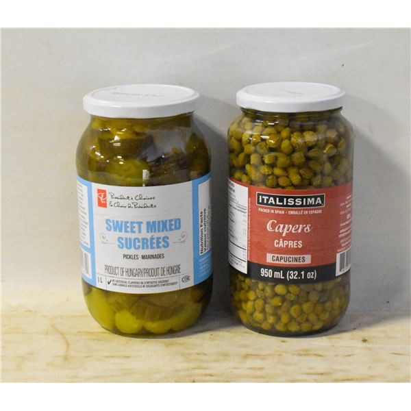 1 JAR PICKLES 1 JAR CAPERS BB 11/24 & 4/25