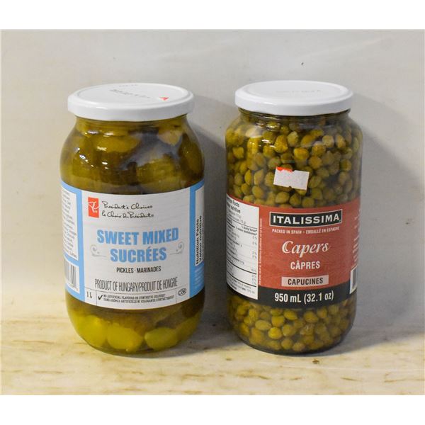 1 JAR PICKLES 1 JAR CAPERS BB 11/24 & 4/25