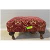 Image 1 : ANTIQUE WOODEN FRAME UPHOLSTERED STOOL