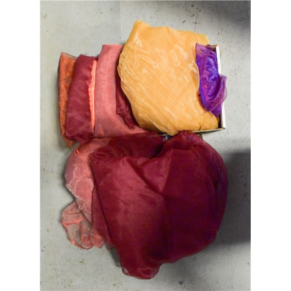 2 BOXES SHEER MATERIAL/CURTAINS +XL PIECES