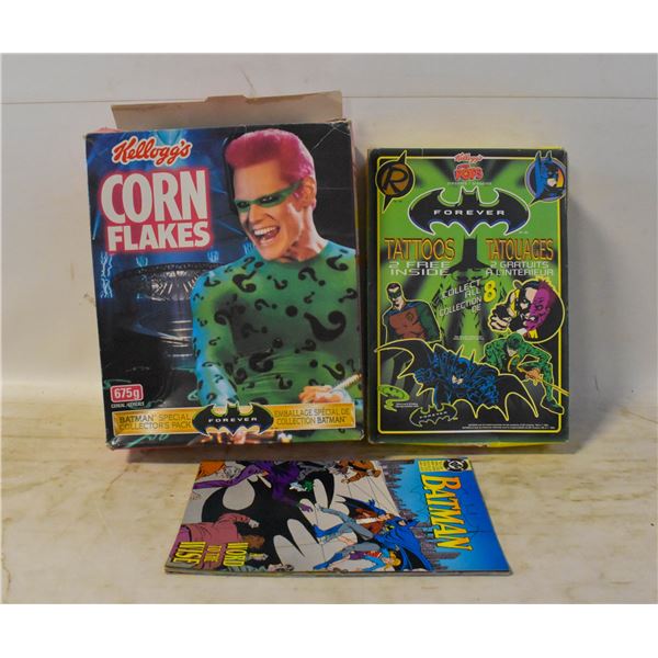 VINTAGE COLLECTORS CEREAL BOXES + BATMAN