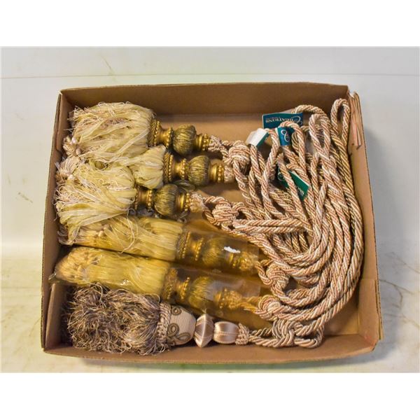 6 VERY LARGE TASSEL TIEBACKS