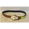 Image 1 : NUMBERED MONTANA SILVERSMITHS LEATHER BELT SZ 34