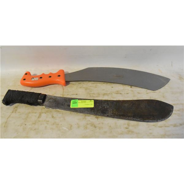 2 LARGE MACHETTES
