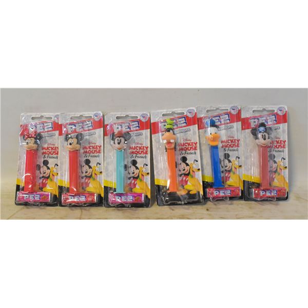 6 NEW SEALED MICKEY MOUSE AND FRIENDS PEZ