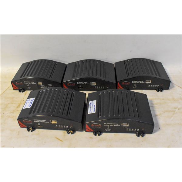 BOX OF MOBILE GPS MODEMS (5)