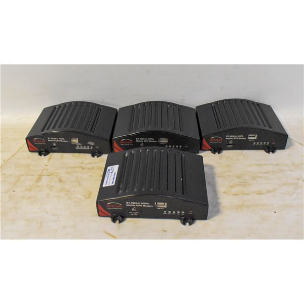 BOX OF MOBILE GPS MODEMS (4)