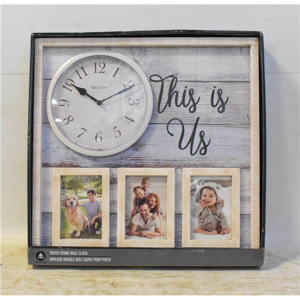 THIS IS US CLOCK & PHOTO FRAME