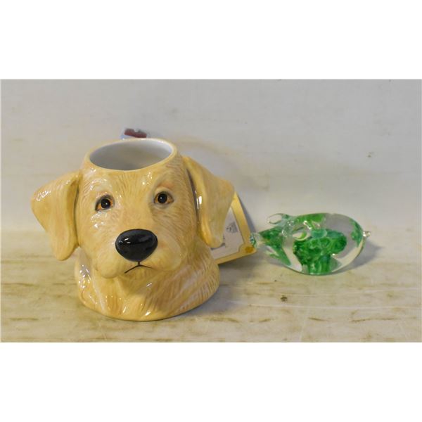 NEW LABRADOR DOG MUG & IRISH PIG PAPERWEIGHT
