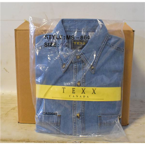 NEW MEN'S SHIRTS CASE OF 9 DENIM SIZE XS