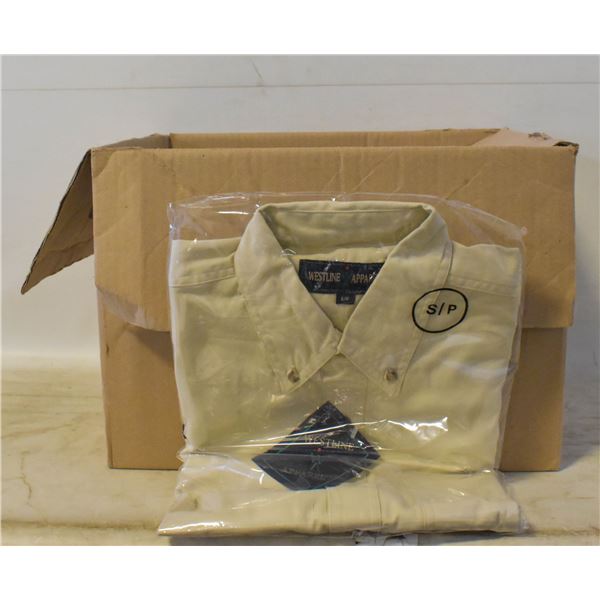 NEW MEN'S SHIRTS CASE OF 9 NATURAL SIZE S