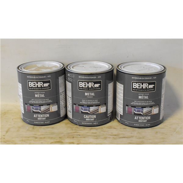 BEHR METAL PRIMER X3 INTERIOR/EXTERIOR