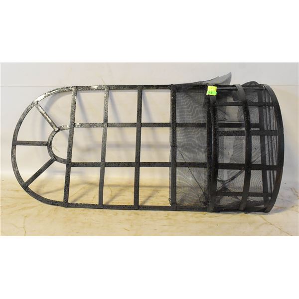 LARGE METAL HANGING PLANT BASKET FOR FENCE/