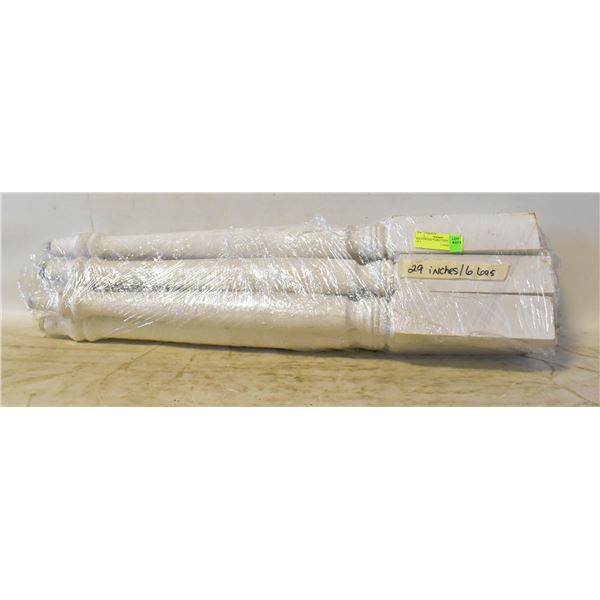 SOLID WOOD TABLE LEGS- 29"- SET OF 6